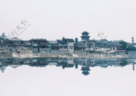 元通古镇建筑房屋风景