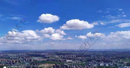 杭州城北鸟瞰风景照