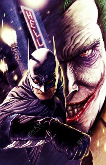 DC漫画蝙蝠侠与超级反派小丑