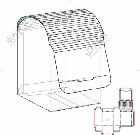 纸盒包装布局刀线图