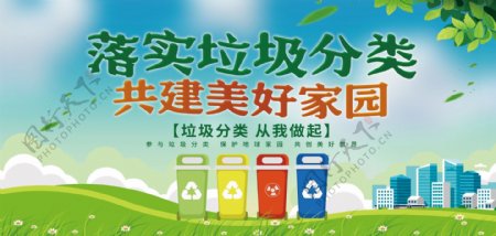 环境保护垃圾分类展板