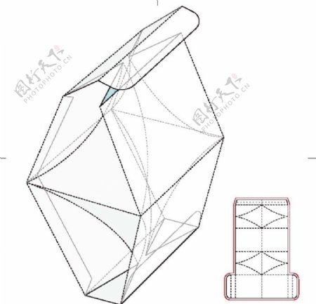 纸盒包装布局刀线图