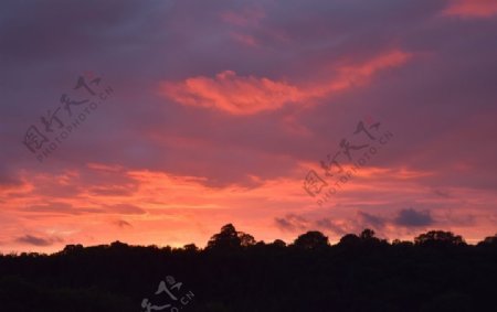 天空夕阳美景摄影