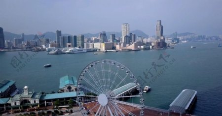 城市高清素材香港航拍