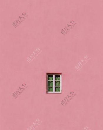 粉色窗户