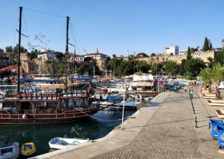 地中海渔船土耳其海岸