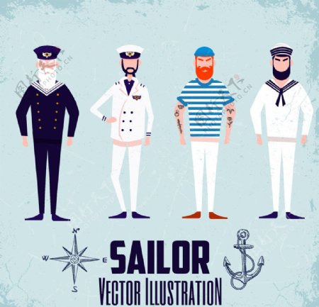 4款创意航海男子