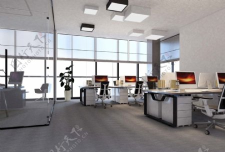 3DMAX现代办公室