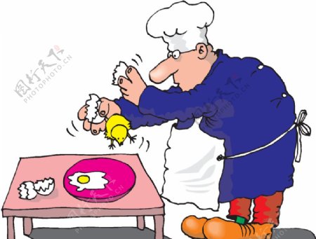 厨师煎蛋