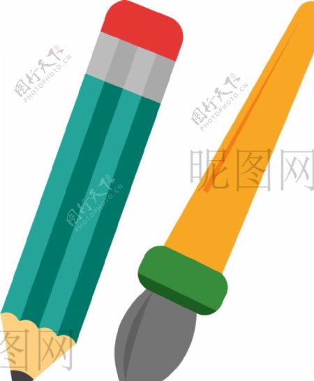 铅笔毛笔UI标识标志