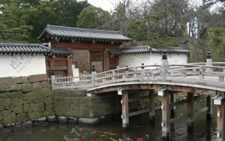 日本古城石桥