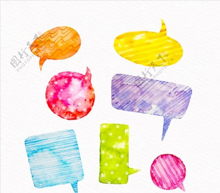 水粉彩绘语言气泡设计