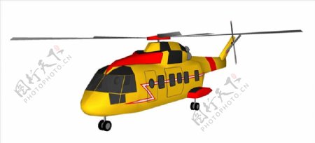 救援直升飞机模型