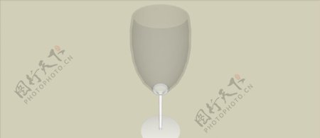 玻璃杯红酒杯高脚杯模型