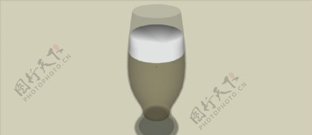 啤酒杯玻璃杯模型