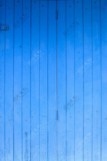 蓝色木板