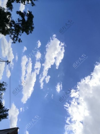 蓝天白云摄影天空蓝色背景