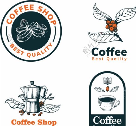 咖啡豆元素标志