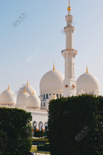寺庙伊斯兰教建筑地标背景素材
