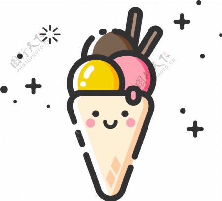 冰淇淋食物卡通可爱