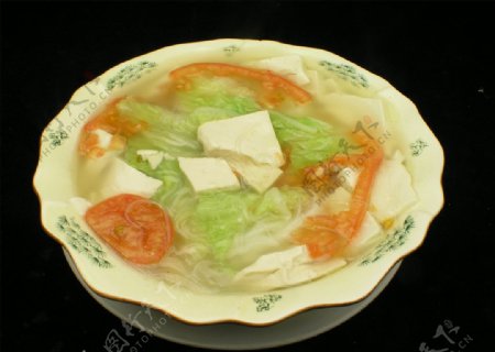 菜粉丝豆腐汤