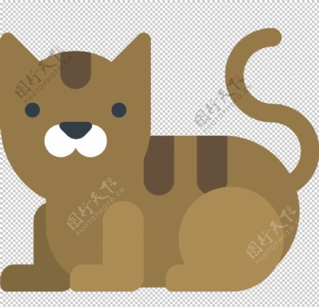 小猫动物标志图形图标装饰素材