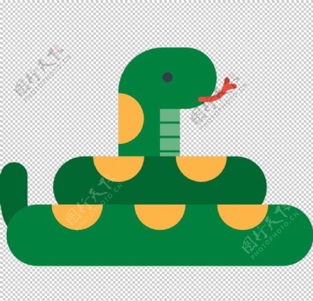 蛇动物标志图形图标装饰素材