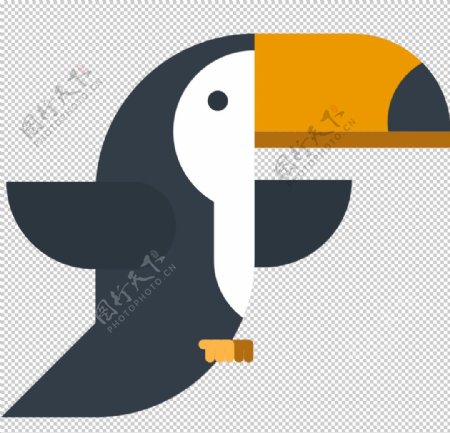 鹦鹉动物标志图形图标装饰素材
