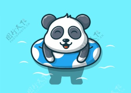 熊猫游泳