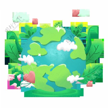 爱护环境保护地球免抠元素