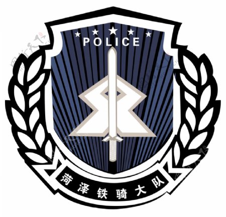 骑警logo交警标识