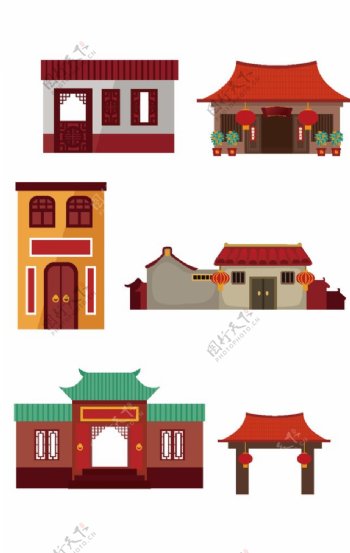 中式建筑模型