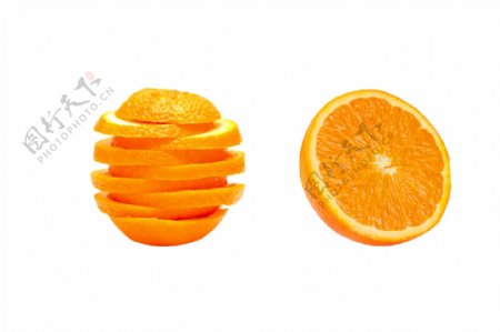 橙子水果矢量图免抠图
