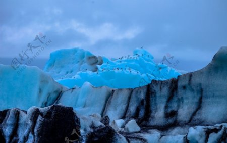 冰山雪山自然生态背景素材