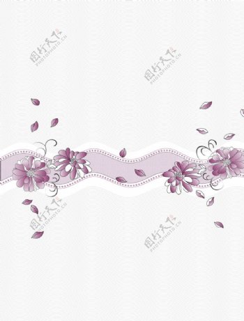 紫色弯曲花