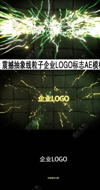 震撼抽象线粒子企业LOGO