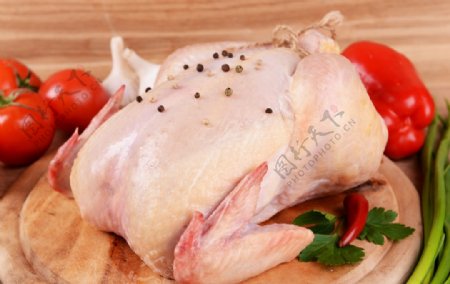 鸡肉美食食材背景海报素材图片