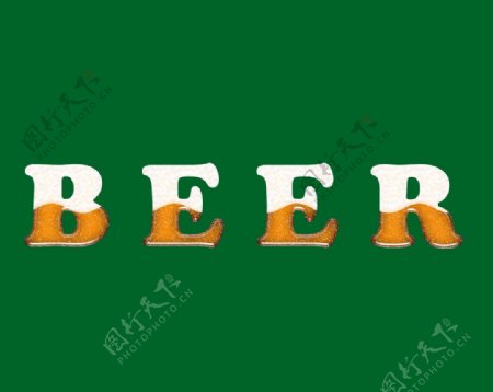 啤酒字图片