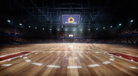 体育馆篮球场运动背景海报素材图片