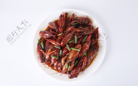 红烧龙虾美食食材背景海报素材图片