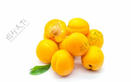 黄桃水果新鲜背景海报素材图片