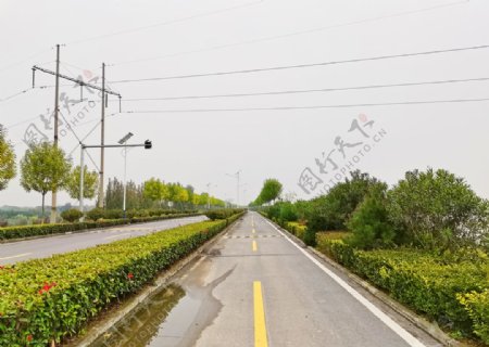 乡村道路美景图片