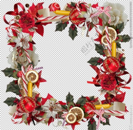 复古欧式圣诞节花边装饰图片