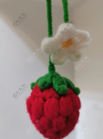 手工编织草莓图片