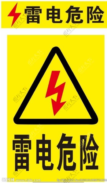 雷电危险图片