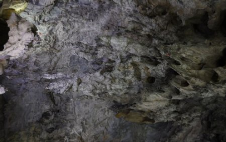 卡斯特地貌素材洞顶石钟乳图片