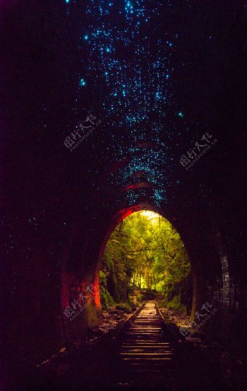 隧道通道游旅行背景海报素材图片