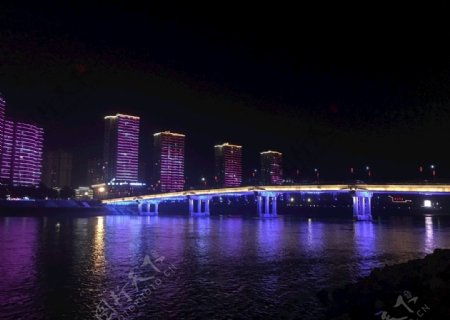 简阳沱江夜景图片