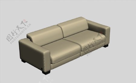 双人沙发3D模型图片