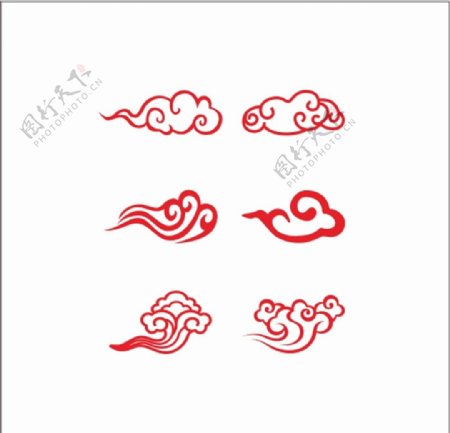 中国风古典红色祥云图片